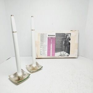 Ronson Stardust 12 Varaflame Vintage Butane Candle Stick Pair Adjustable MCM Pro